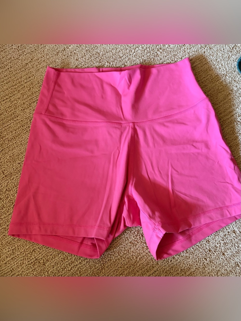 Women's High-Waist Pink Biker Shorts